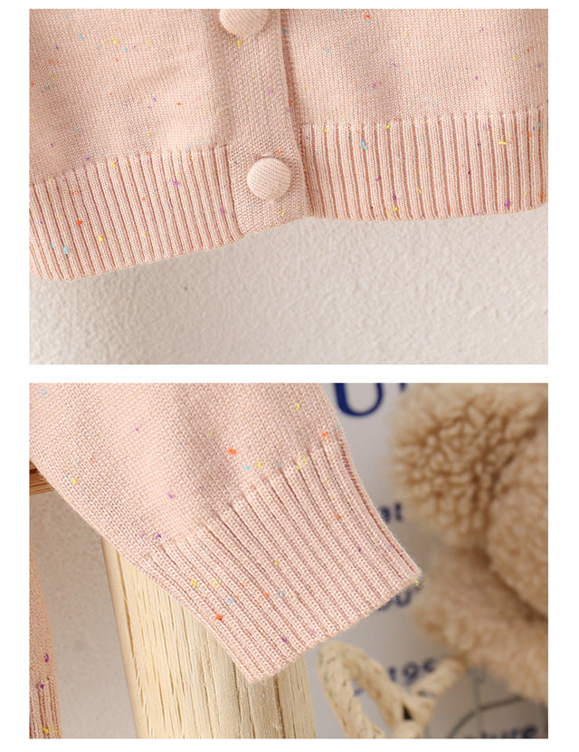 Conjunto Infantil Inverno de Tricô Lacinhos