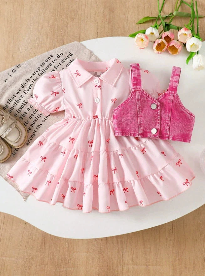 Vestido Infantil Lacinhos com Top