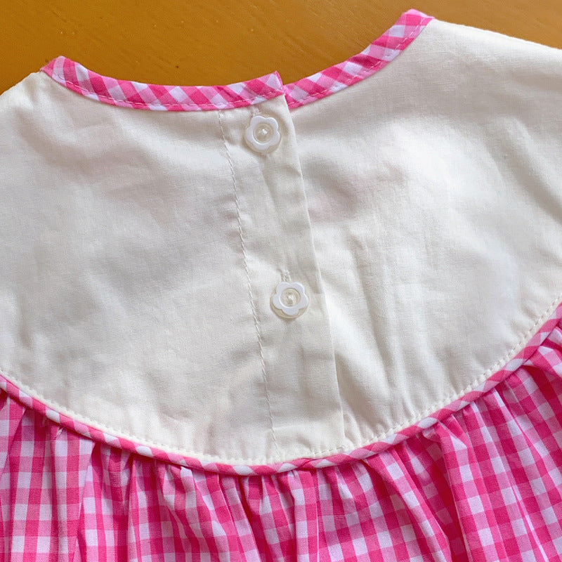 Vestido Infantil Xadrez Sereia