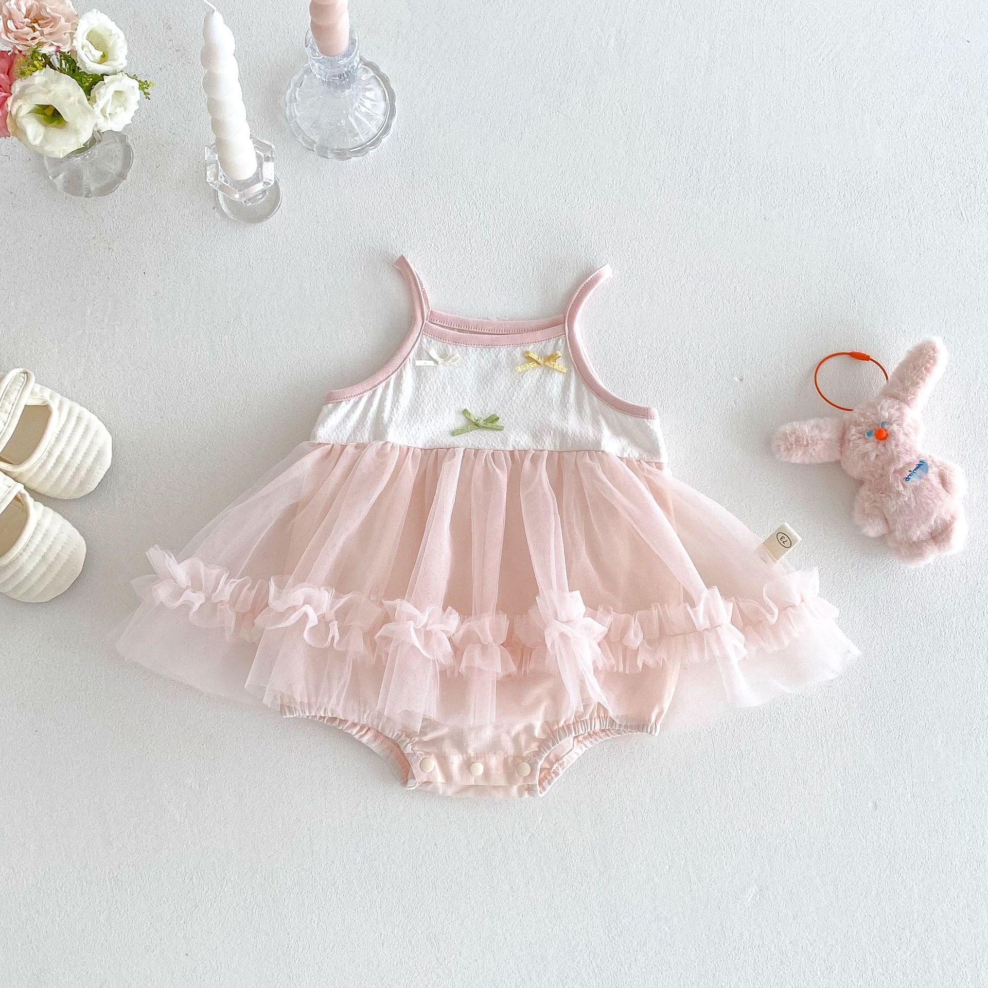 Vestido Infantil Tule Lacinhos