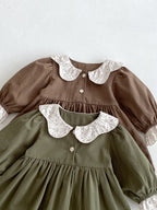 Vestido Infantil Barrados Florzinhas