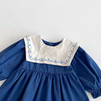 Vestido Infantil Bordado e Rendinha