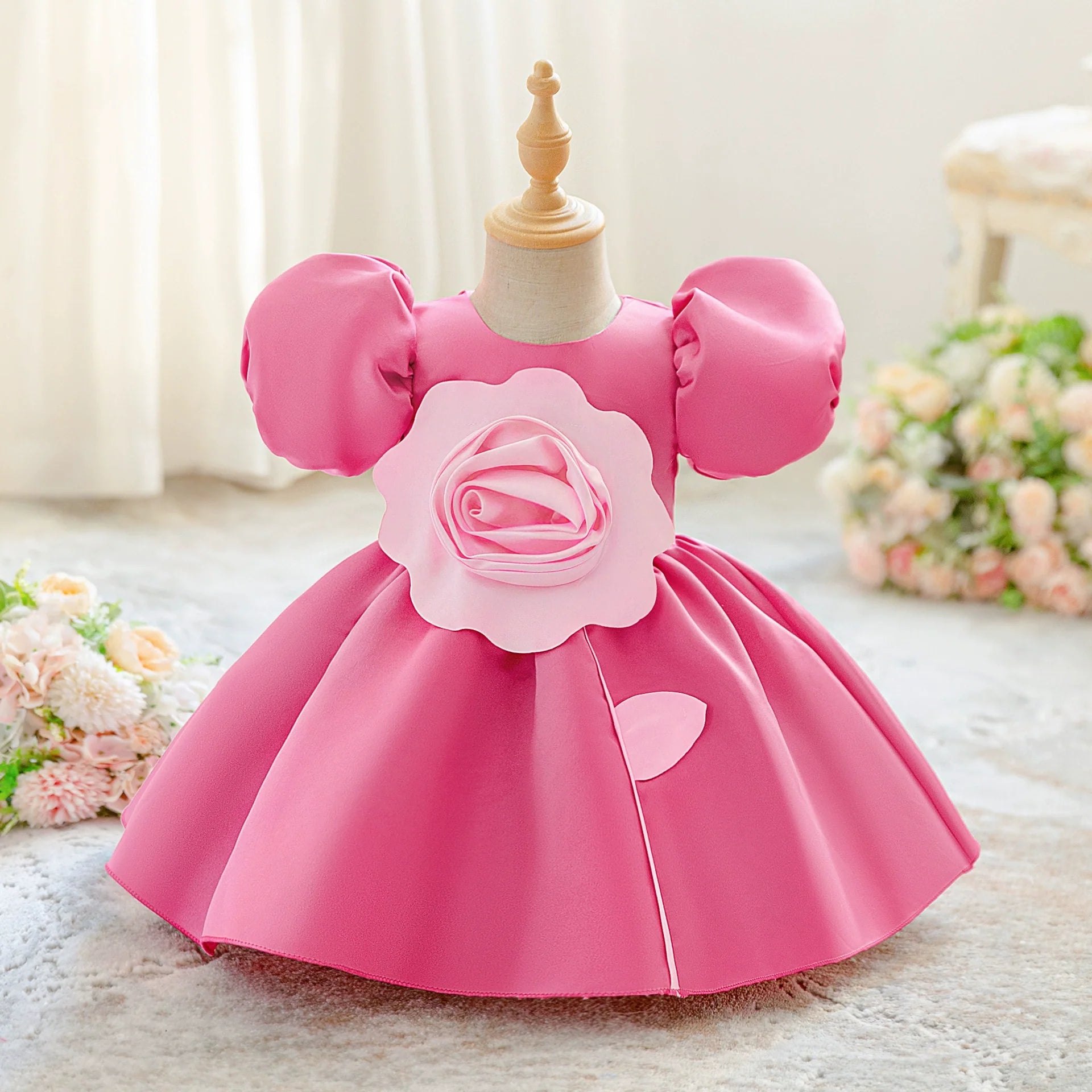 Vestido de Festa Infantil Flor