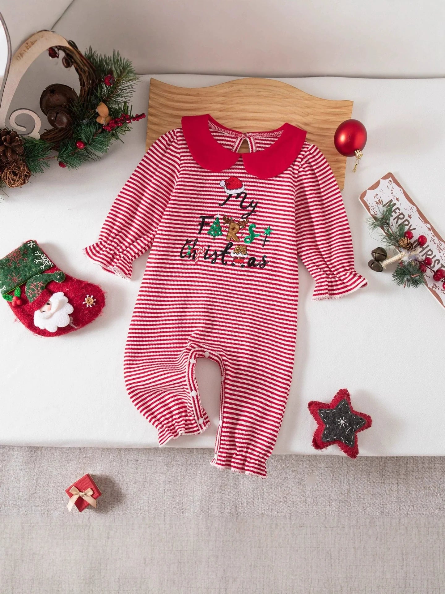 Macacão Infantil Lístras Natal