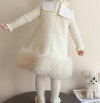 Vestido Infantil Flores e Tule + Blusinha