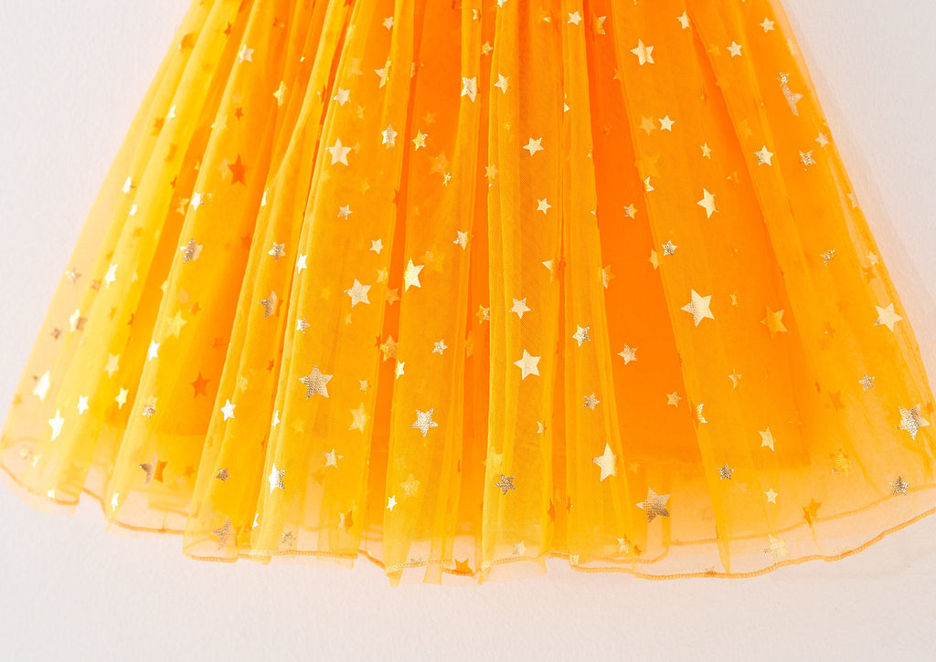 Vestido Infantil de Tule Hallowen