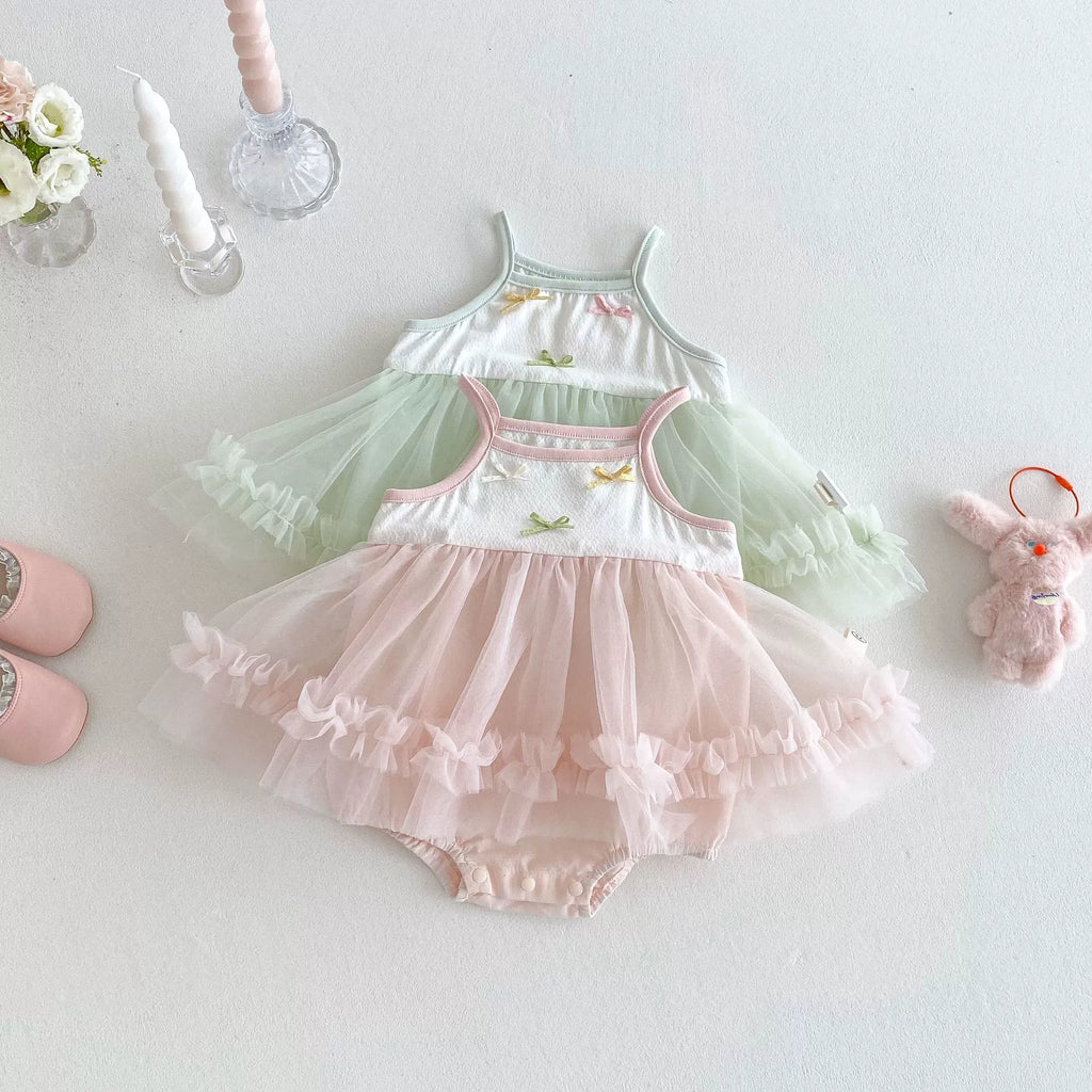 Vestido Infantil Tule Lacinhos