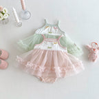 Vestido Infantil Tule Lacinhos