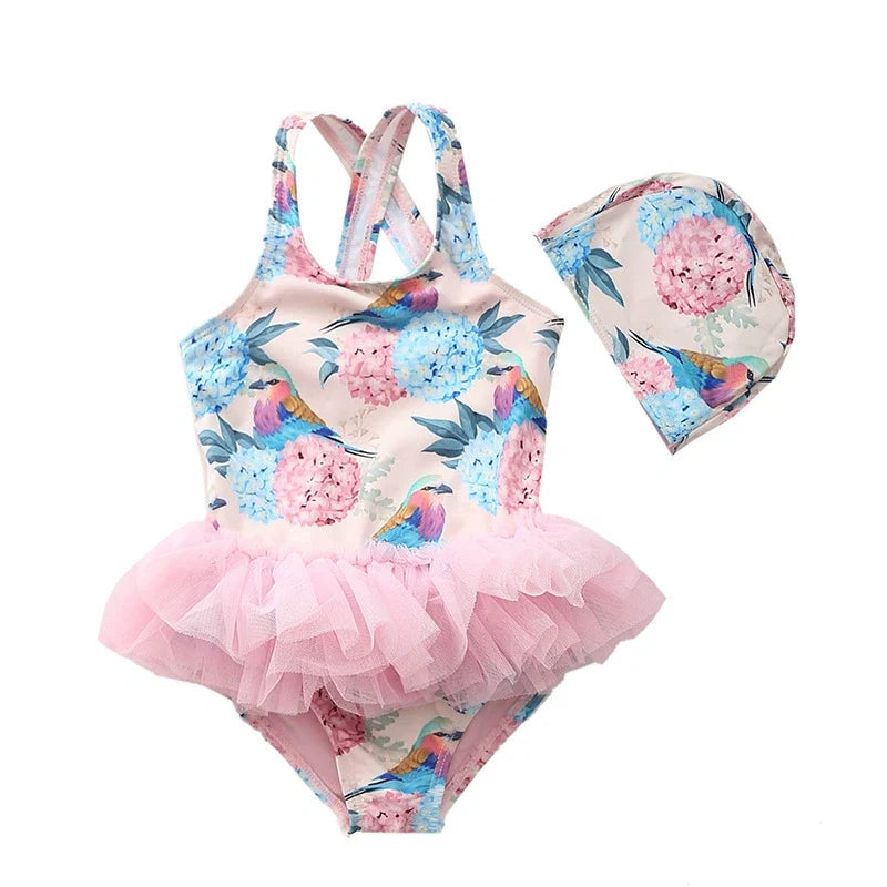 Maiô Infantil Verão Saínha Tule