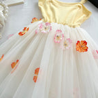 Vestido Infantil Tule com Flores