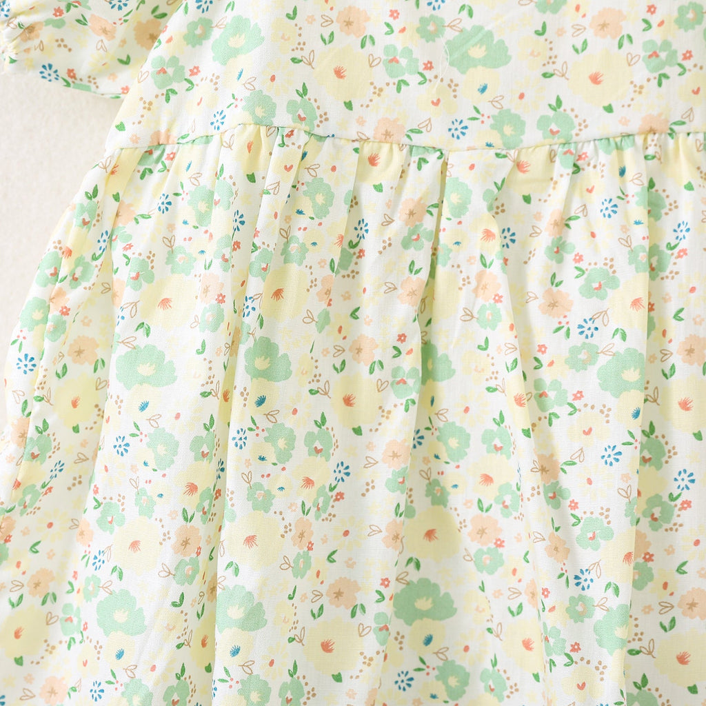 Vestido Infantil Florzinhas e Laço