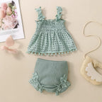 Conjunto Infantil Feminino Verão Rendinha