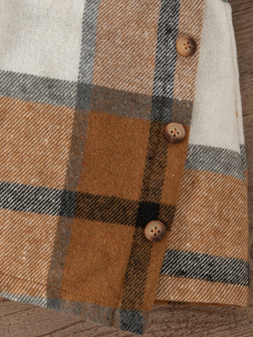 Conjunto Infantil Inverno Caqui e Xadrez