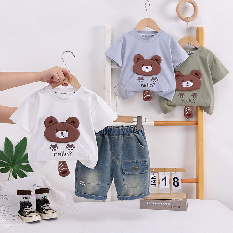 Conjunto Infantil Masculino Ursinho e Jeans