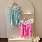 Vestido Infantil Xadrez Sereia