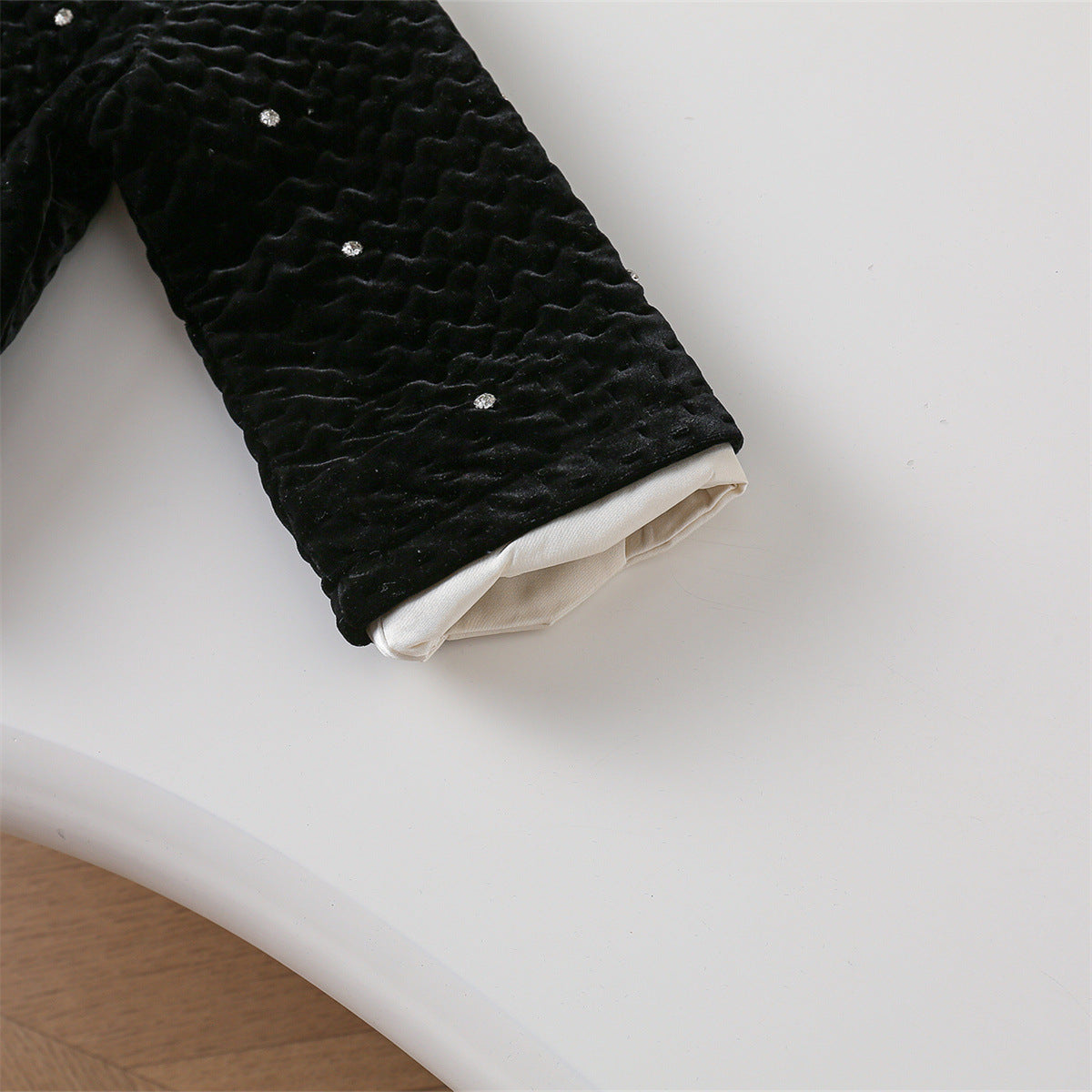 Conjunto Infantil Feminino Preto Pérolas