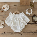 Body Infantil Branco Rendinha