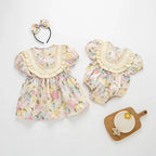 Body/ Vestido Infantil Floral Golinha