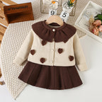Conjunto de Tricô Feminino Corações Golinha