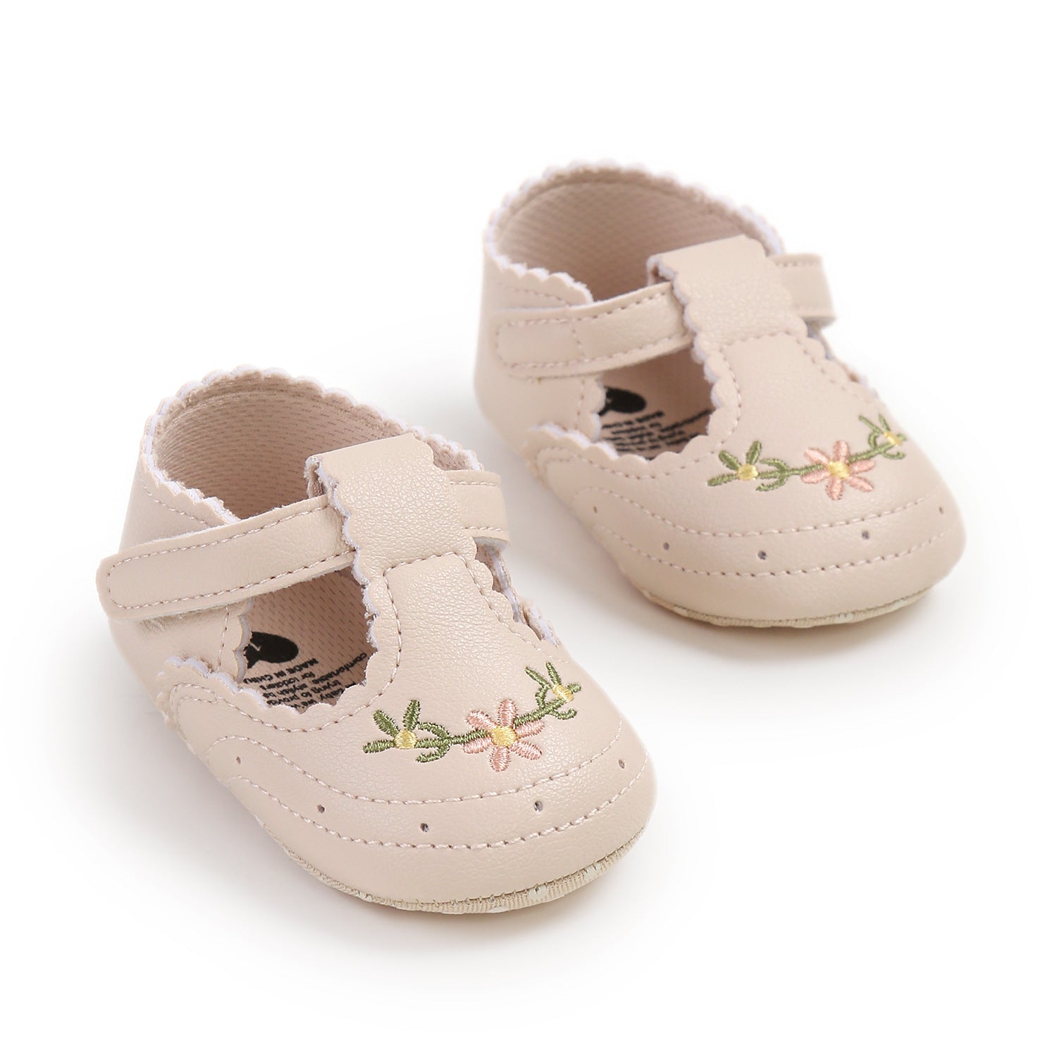 Sapato Infantil Feminino Bordado Florzinhas