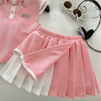 Conjunto Infantil Feminino Gola Lacinho