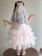 Vestido Infantil Tule Brilhante