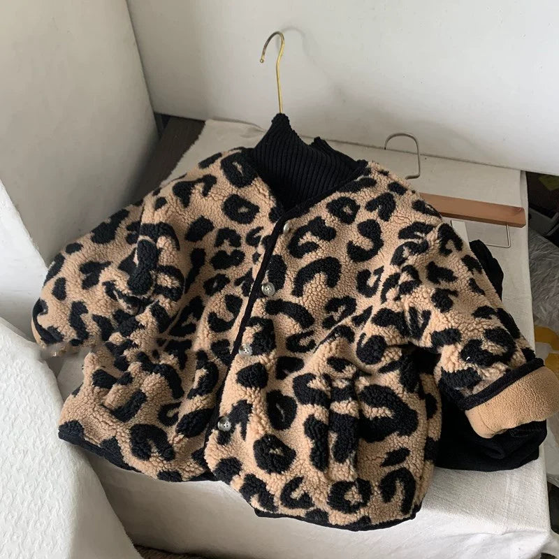 Casaco Infantil Feminino Pelucia Oncinha
