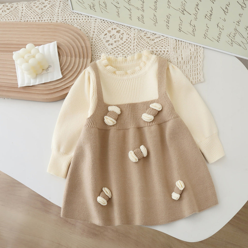 Vestido Infantil de Tricô Balinhas