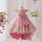 Vestido de Festa Rendado com Laço