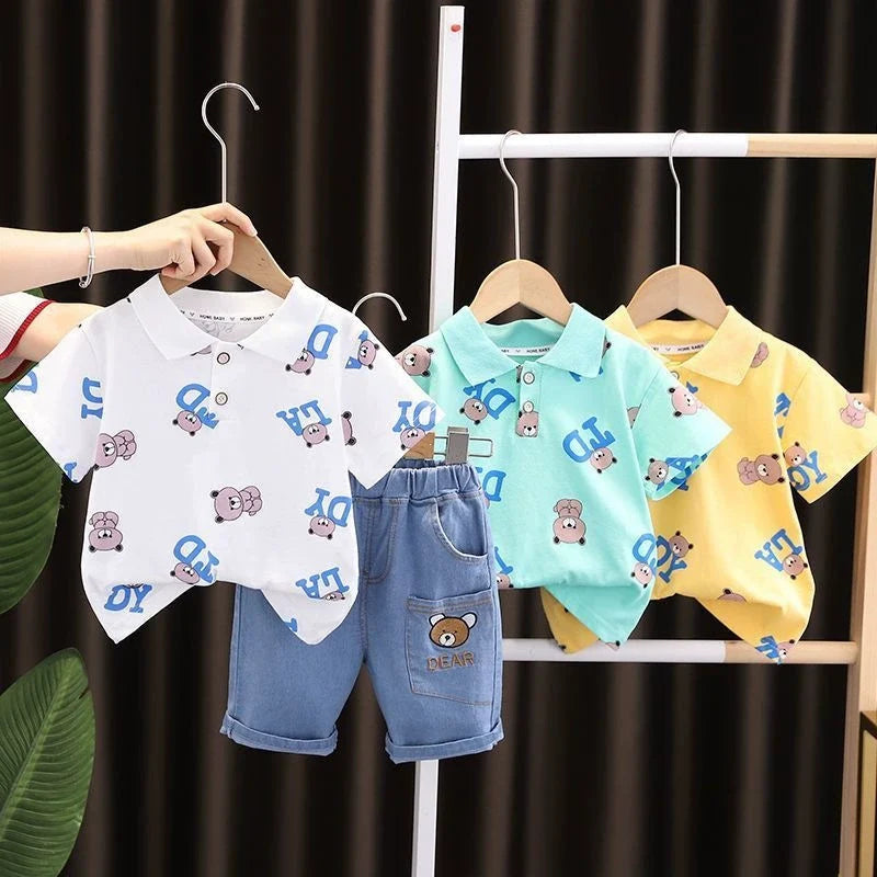 Conjunto Infantil Masculino Polo Ursinhos