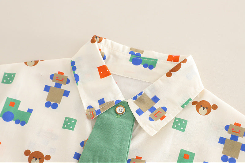Conjunto Infantil Masculino Ursinho Gravatinha