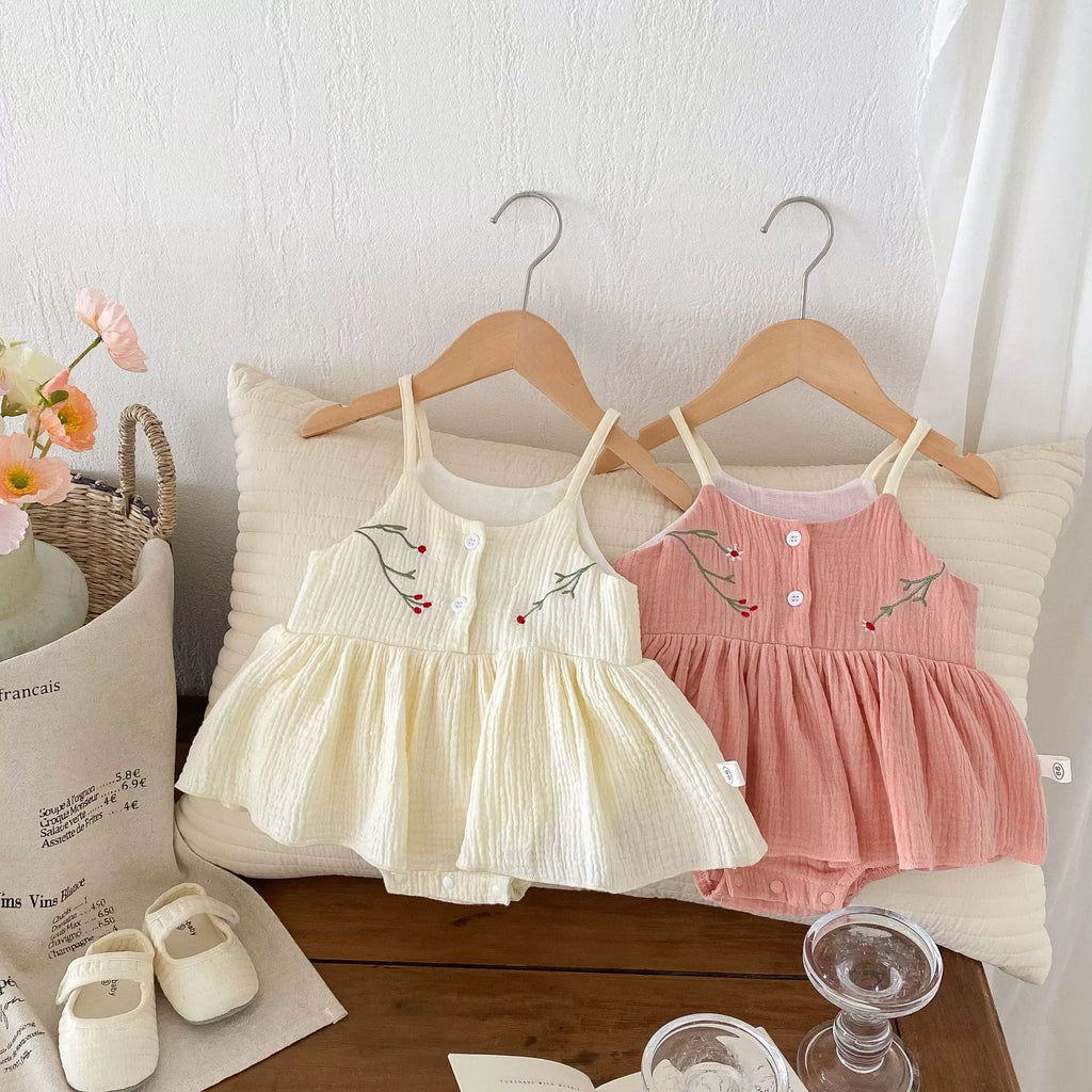 Vestido Infantil Alça Florzinhas