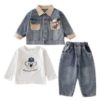 Conjunto Infantil Masculino 3 Peças Ursinho