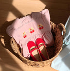 Vestido Infantil com Renda Cerejinhas