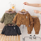 Conjunto Infantil  Inverno Bolsinhos com Capuz