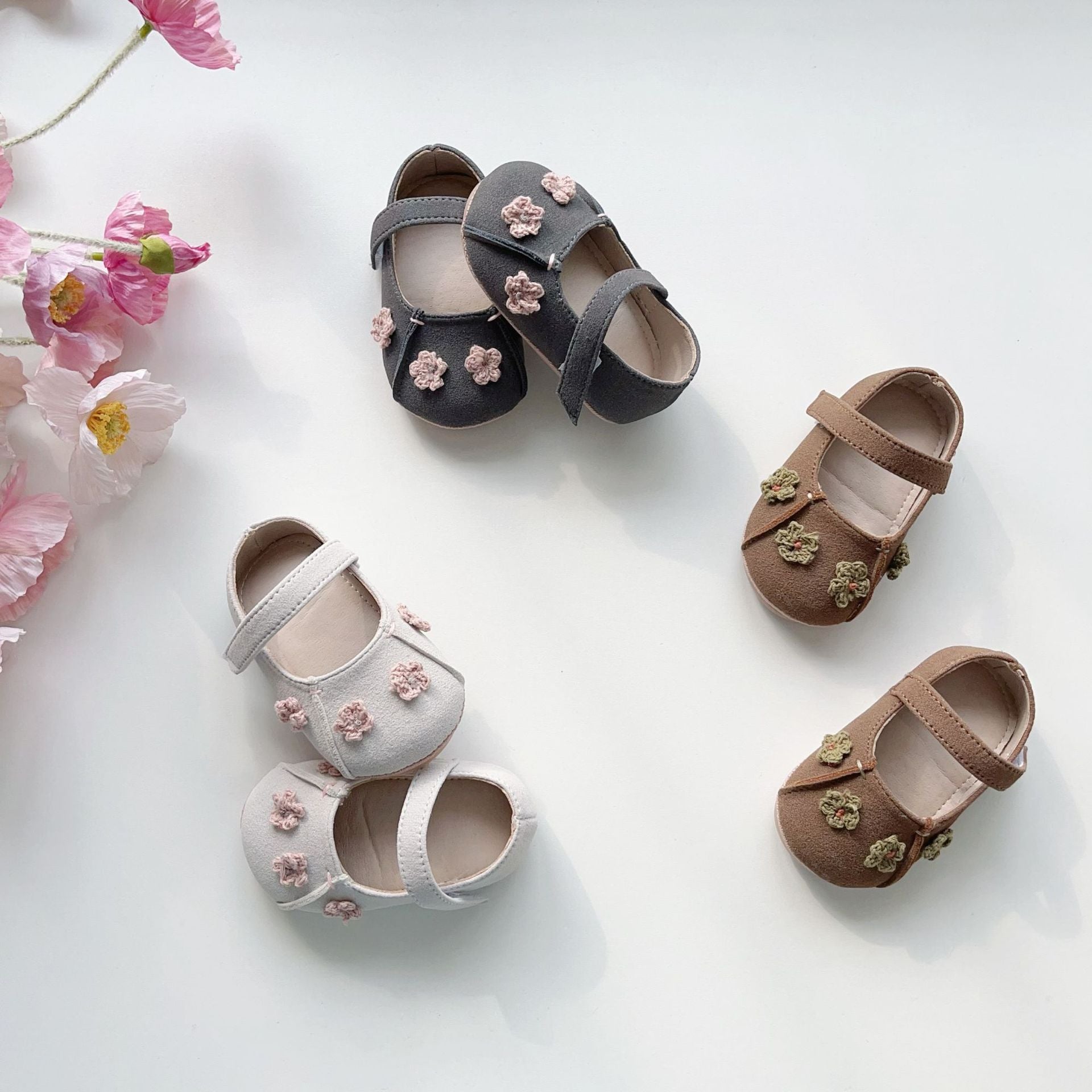 Sapato Infantil Feminino Florzinhas