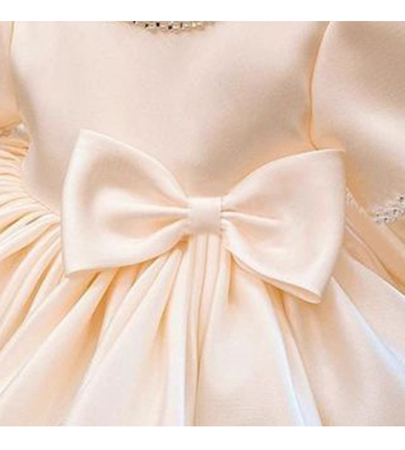 Vestido Infantil Pérolas Lacinho