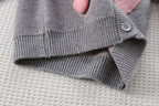 Conjunto Infantil de Tricô Corações