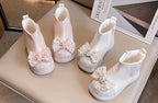 Bota Infantil Feminina Brilhante Lacinho