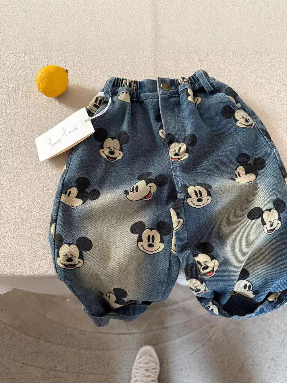 Calça Infantil Jeans Mickey