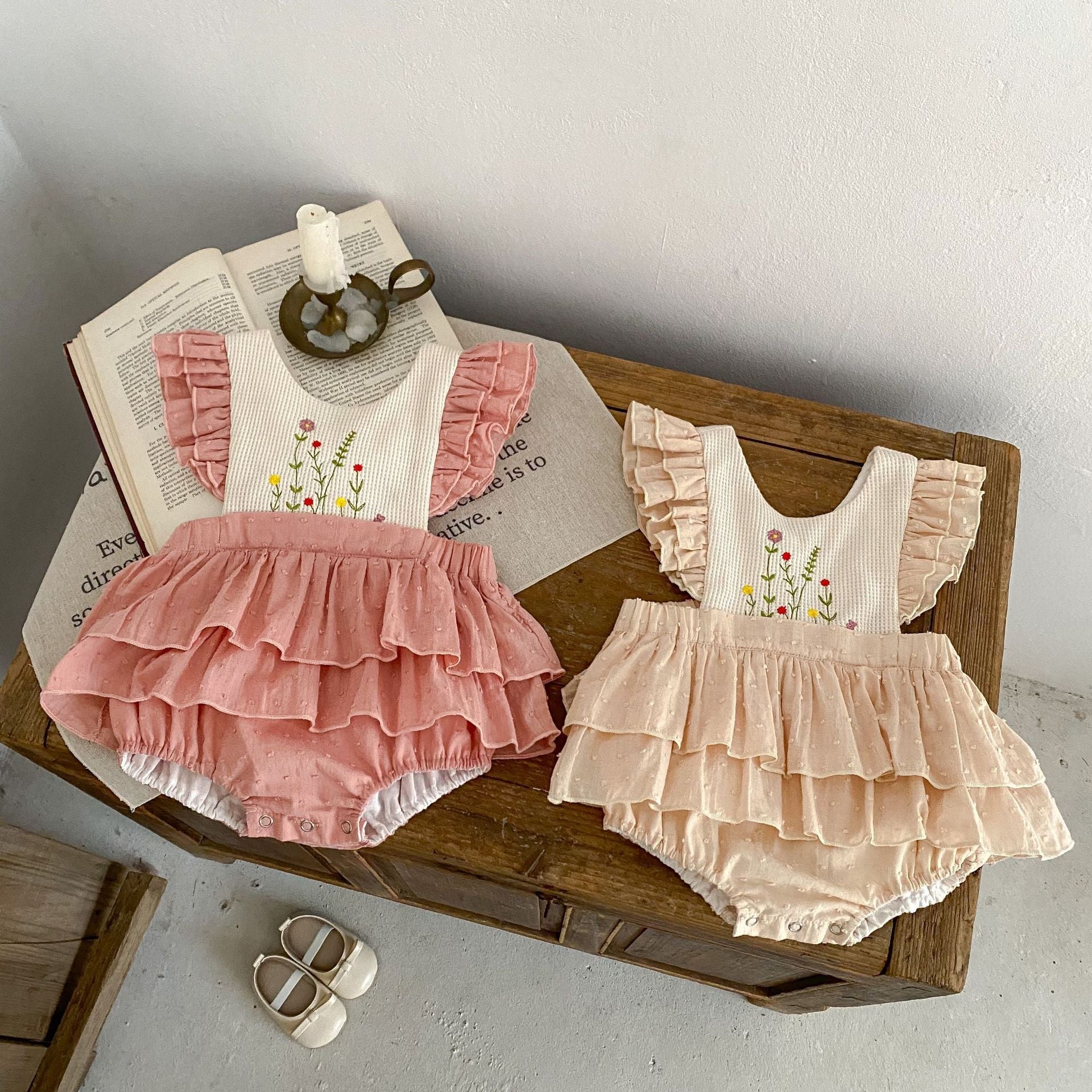 Body Infantil Feminino Florzinhas Camadas