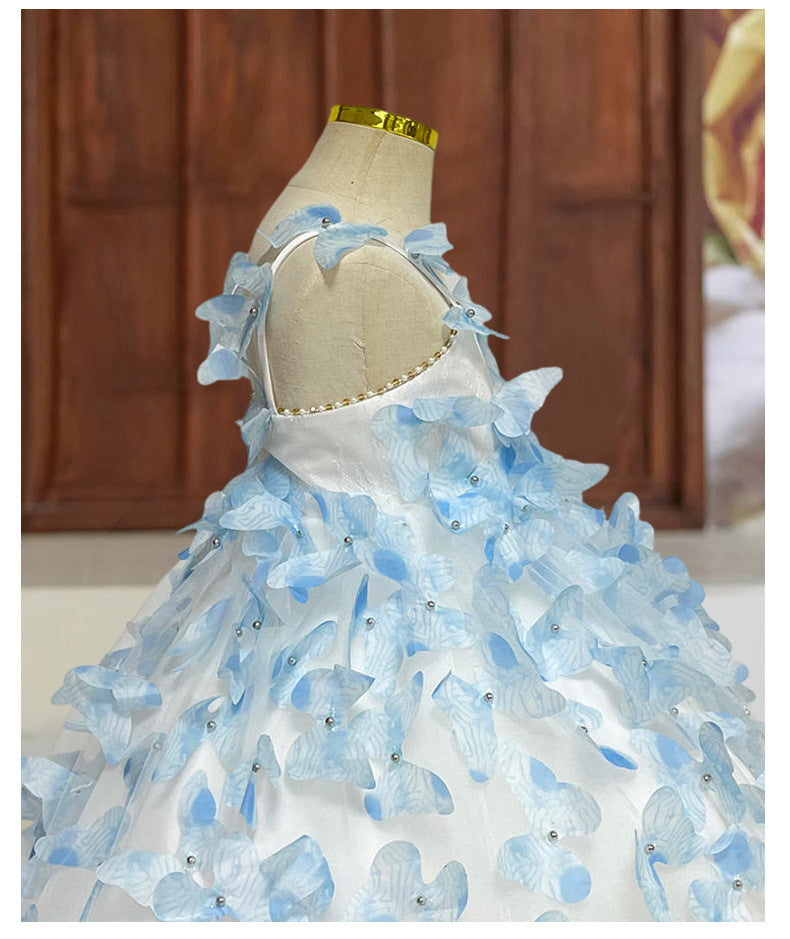 Vestido de Festa Infantil Borboletinhas 3D