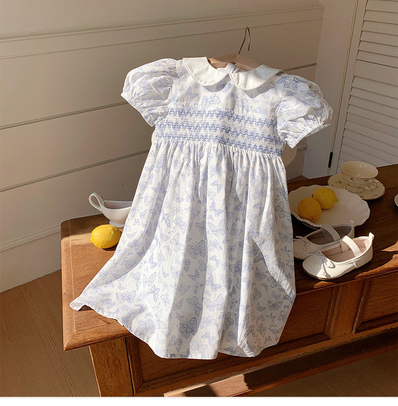 Vestido Infantil de Gola Borboletinhas