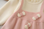 Vestido Infantil de Tricô Balinhas