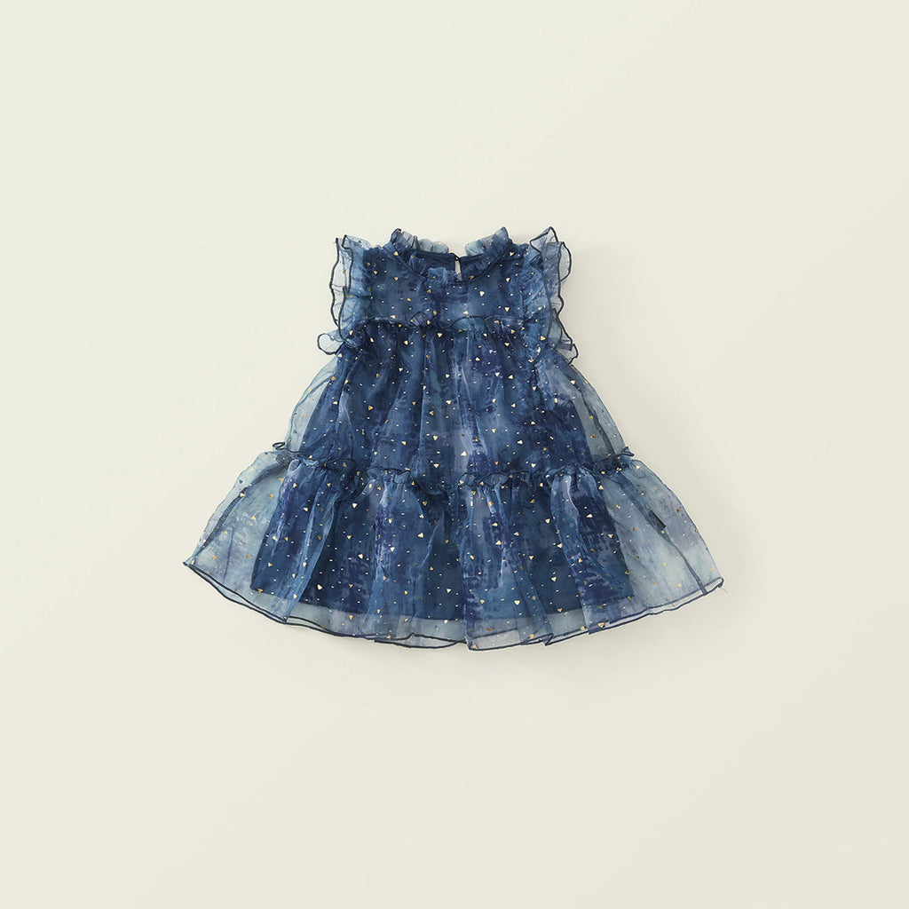 Vestido Infantil Azul Delicado
