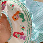 Vestido Infantil Xadrez Sereia