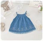 Conjunto Infantil Jeans Bordadinhos