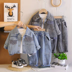 Conjunto Infantil Masculino Jeans 3 Peças