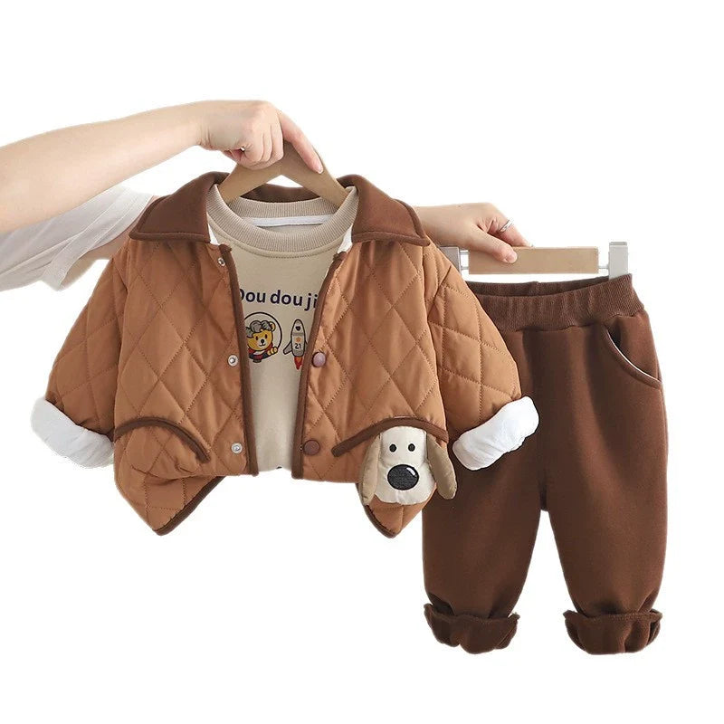 Conjunto Infantil Masculino 3 Peças Cachorrinho