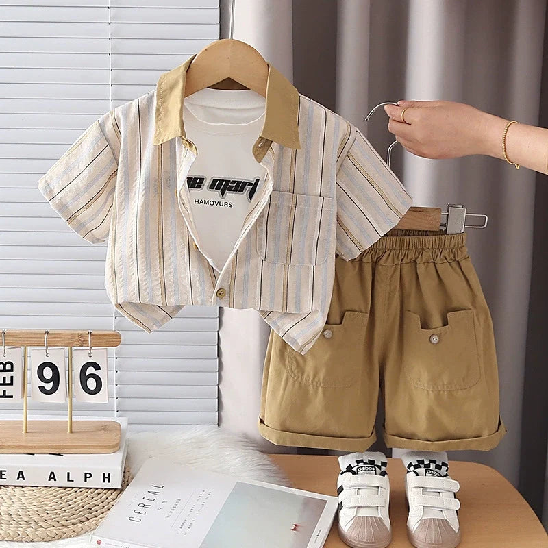 Conjunto Infantil Verão 3 Peças Bolsinho
